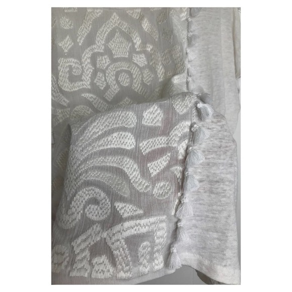 J. Crew | Linen Boho Pom Fringe Detailed Blouse - Picture 9 of 10